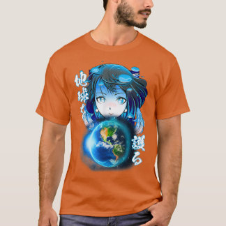 Aesthetic Japanese Anime Shirt Girl Earth Day Worl T