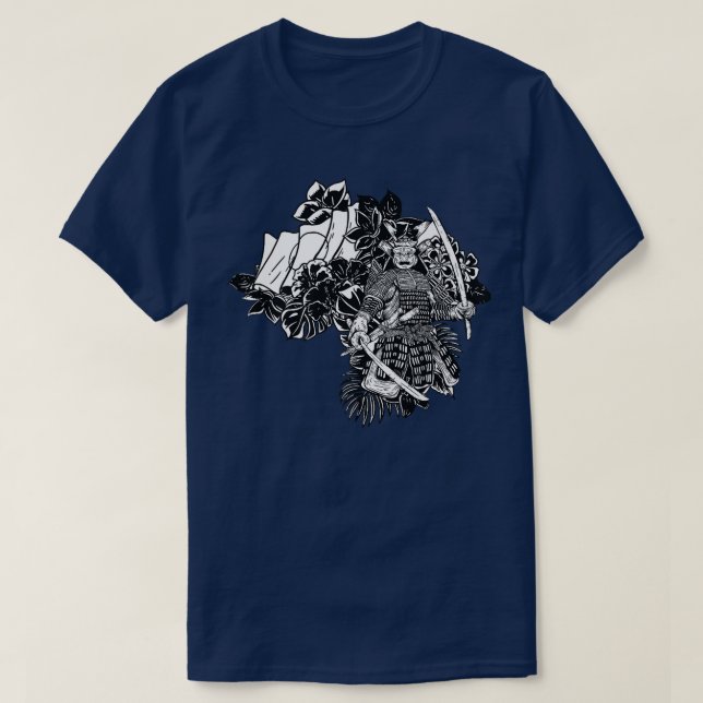 Aesthetic Japanska Samurai Warrior  T Shirt (Design framsida)