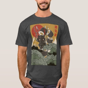 Aesthetic Japanska Sushi Dragon Anime Fläkt Coola T Shirt
