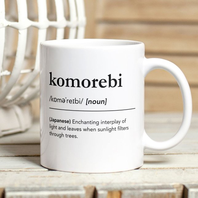 Aesthetic Komorebi (japansk Ord) Kaffemugg (Skapare uppladdad)