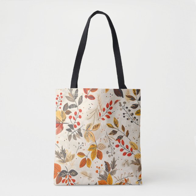 Aesthetic Leaf Pattern Tygkasse (Framsida)