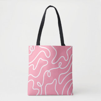 Aesthetic Liquid Swirl Pastel Pink Wavy Pattern Tygkasse