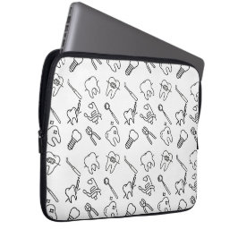 Aesthetic Minimalist Dental Icons Pattern Laptop S Fodral