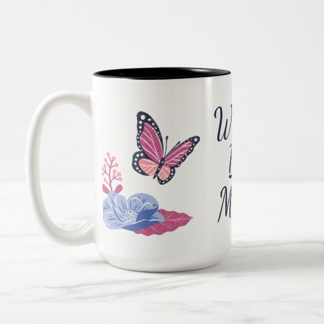 aesthetic mug  Två-Tonad mugg (Vänster)