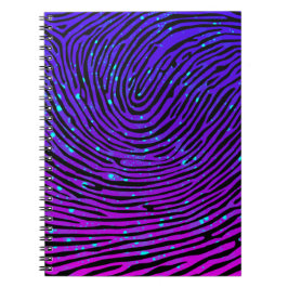 Aesthetic Neon Fingerprint Luminescent Anteckningsbok