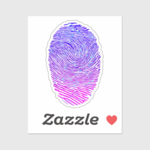 Aesthetic Neon Fingerprint Luminescent Klistermärken