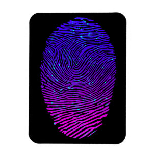 Aesthetic Neon Fingerprint Luminescent Magnet