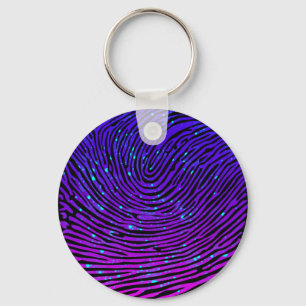 Aesthetic Neon Fingerprint Luminescent Nyckelring