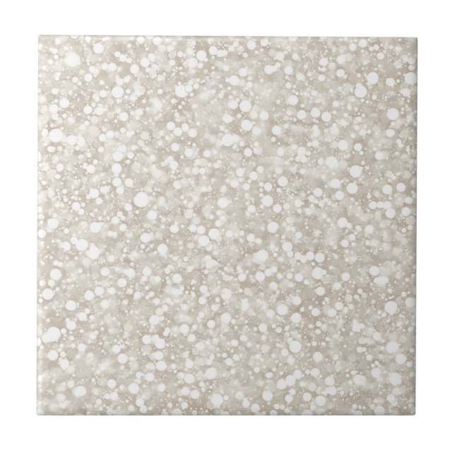 Aesthetic Neutralt Beige Speckled Watercolor Kakelplatta (Framsidan)
