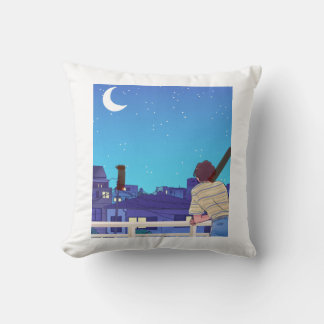 Aesthetic Night Himmel Dekorativ kudde 16 tum x 16