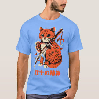 Aesthetic Ninja Cat Samurai Japanska Ar T Shirt