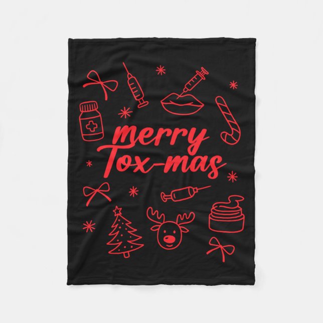 Aesthetic Nurse Injector Botox Er Xmas Merry Tox-m Fleecefilt (Framsidan)