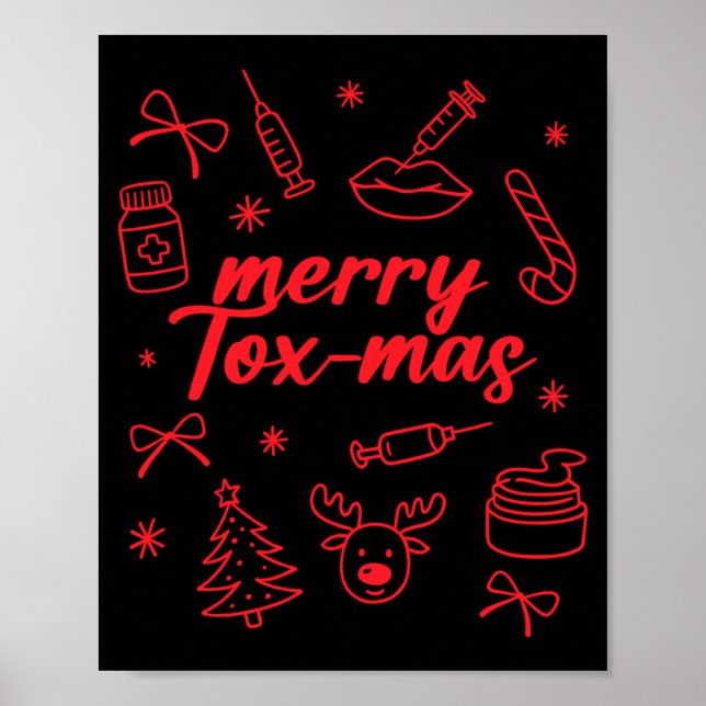 Aesthetic Nurse Injector Botox Er Xmas Merry Tox-m Poster (Framsidan)