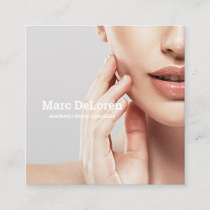 Aesthetic Nurse Injector Cosmetic Surgeon Fyrkantigt Visitkort
