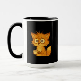 Aesthetic Overwhelmed Fox • Cute Chaos Coffee Mugg