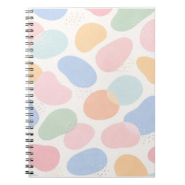 Aesthetic Pastel Abstract Shapes Spiral Notebook  Anteckningsbok