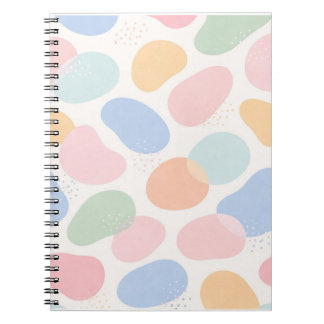 Aesthetic Pastel Abstract Shapes Spiral Notebook  Anteckningsbok