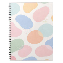 Aesthetic Pastel Abstract Shapes Spiral Notebook  Anteckningsbok