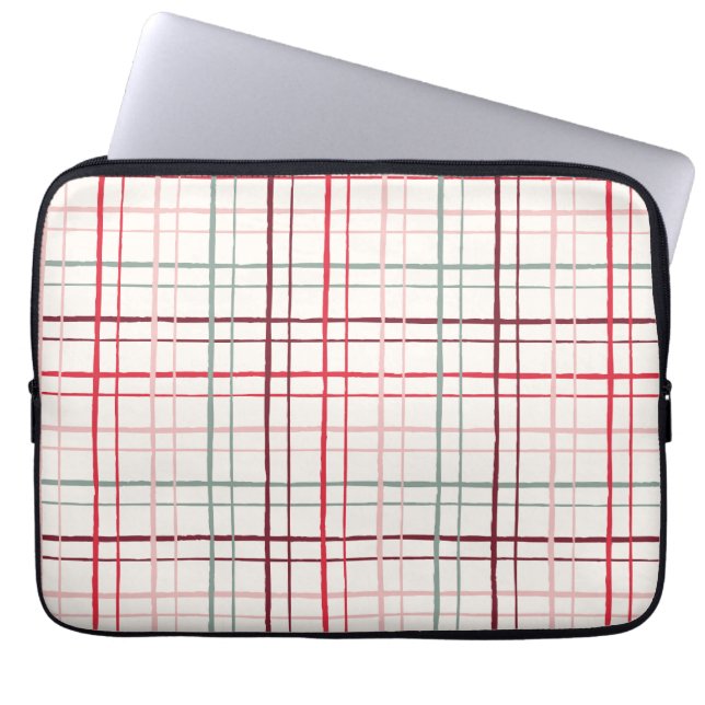 Aesthetic Pastel Hand Drawn Grid Sweetheart Glaze Laptop Fodral (Framsidan)