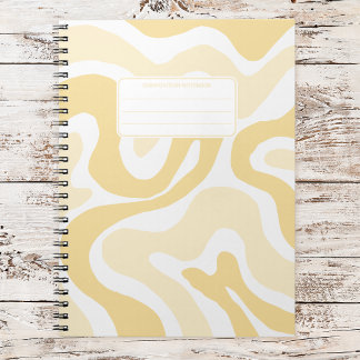 Aesthetic Pastel Liquid Swirl Abstract Composition Anteckningsbok