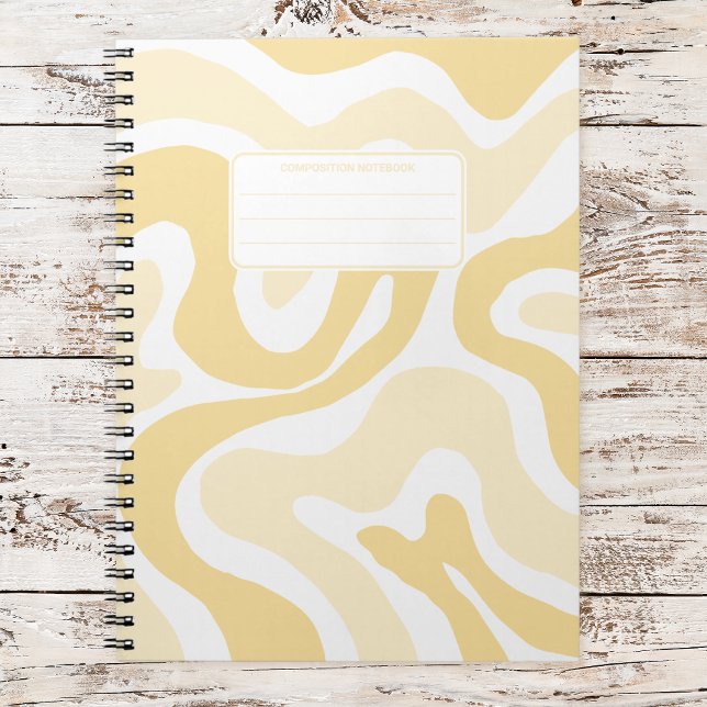 Aesthetic Pastel Liquid Swirl Abstract Composition Anteckningsbok (Skapare uppladdad)