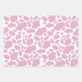 Aesthetic Pastel Rosa Cow Print Mönster
