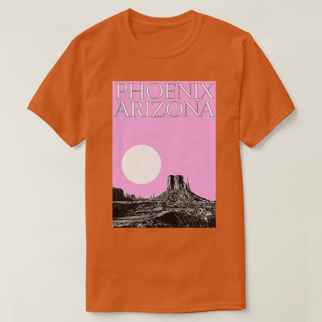 Aesthetic Phoenix Artizona City Travel Typography T Shirt (Design framsida)