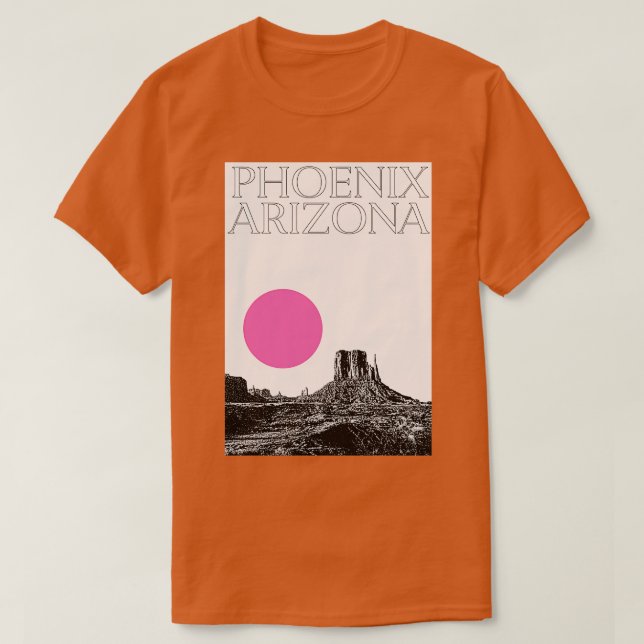Aesthetic Phoenix Artizona City Travel Typography T Shirt (Design framsida)