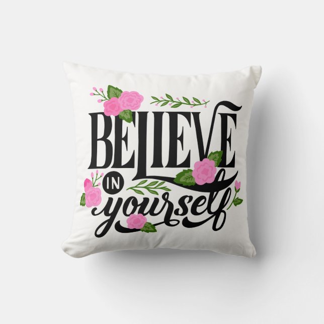Aesthetic Pillow Positive Manifestfestation Quote Kudde (Framsida)