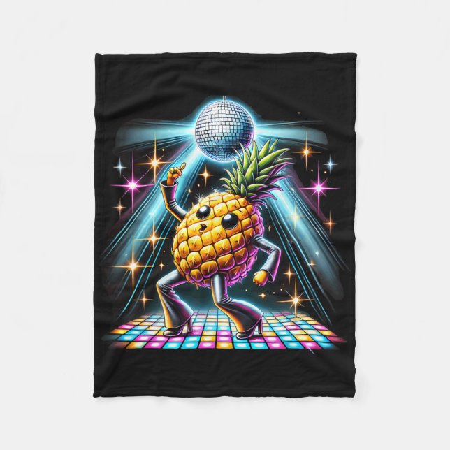Aesthetic Pineapple Disco Dancer Spooky Dance Kids Fleecefilt (Framsidan)