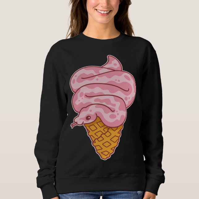 Aesthetic Pink Snake Ice Cream T Shirt (Framsida)
