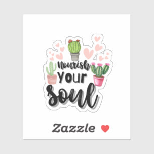 Aesthetic Plant Quote Sticker Klistermärken