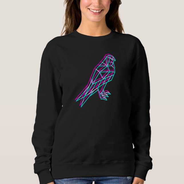 Aesthetic Polygon Örn Soft Electronic Anagl T Shirt (Framsida)