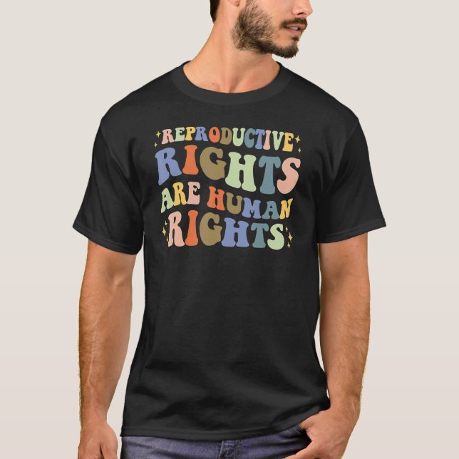 Aesthetic Reproductive Rights Are Human Rights Fem T Shirt (Framsida)