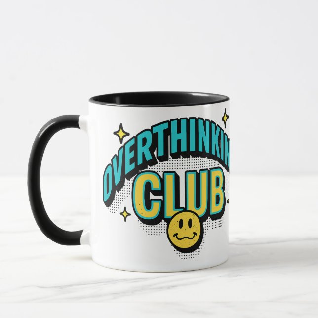 "Aesthetic Retro Pop Art Mugg - Bold Typography (Vänster)