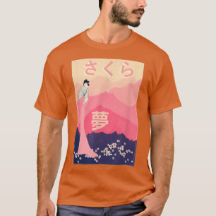 Aesthetic Sakura Cherry Blommar BeVacker Japanska T Shirt