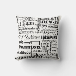 Aesthetic Script Motivational Ord Dekorativ kudde