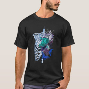Aesthetic Skeleton Plant Nature Art T Shirt