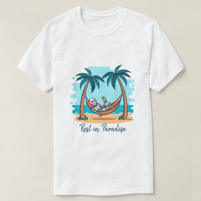 Aesthetic Spooky Beach Ghost Vibes Helgdag T Shirt (Design framsida)