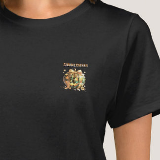 Aesthetic Summerween Trendy Glitzy Jack O'Lantern T Shirt