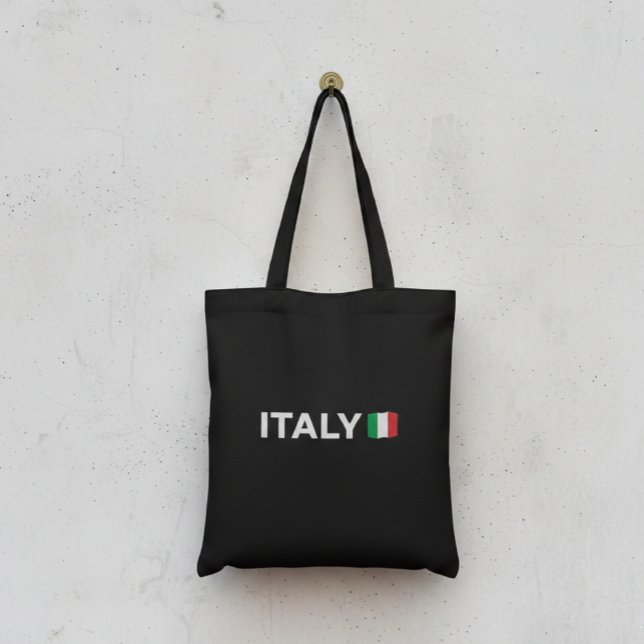 Aesthetic Sustainability Black Tote Bag Italy Tygkasse (Skapare uppladdad)