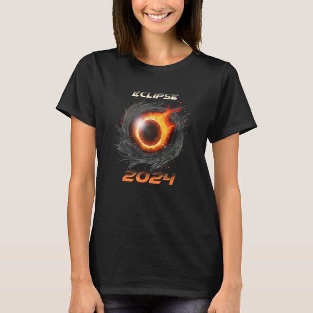 Aesthetic Total Solar Eclipse 2024 T Shirt (Framsida)