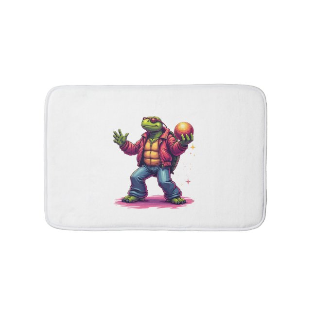 Aesthetic Turtle Disco T-Shirt Badrumsmatta (Framsidan)