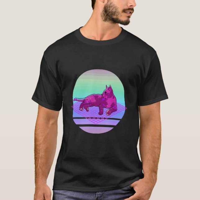 Aesthetic Vapor Retro Synthwave Inspired Ca T Shirt (Framsida)