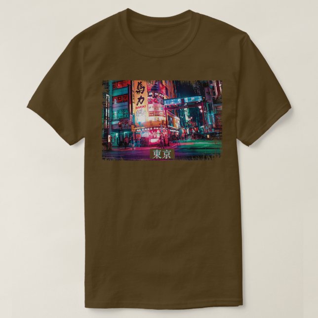 Aesthetic Vaporwave Japan 80 s 90-tal Meme Tokyo T Shirt (Design framsida)