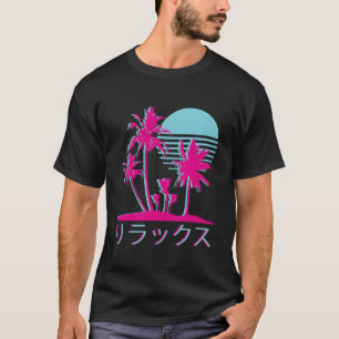 Aesthetic Vaporwave Långärmad T Shirt Retro 1980