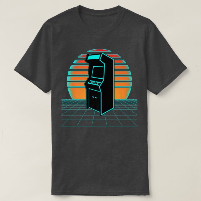Aesthetic Video Gaming Arcade Game Maskin 80 s Sty T Shirt (Design framsida)