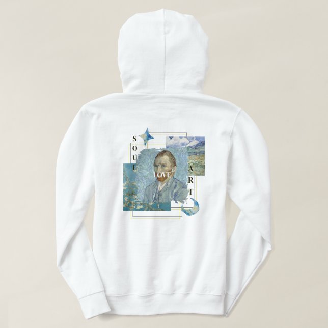 Aesthetic Vincent Van Gogh  Hoodie (Design baksida)