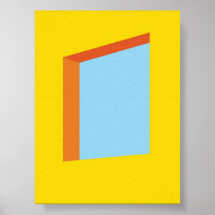 Aesthetic Window Perspective Illustration - Modern Poster