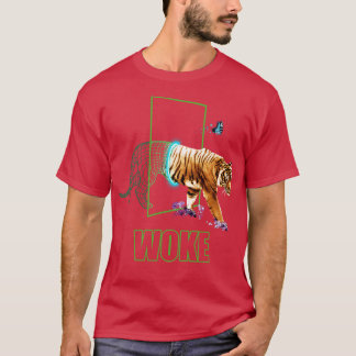 Aesthetic Wireframe Tiger Wildlife Wilderness T Shirt